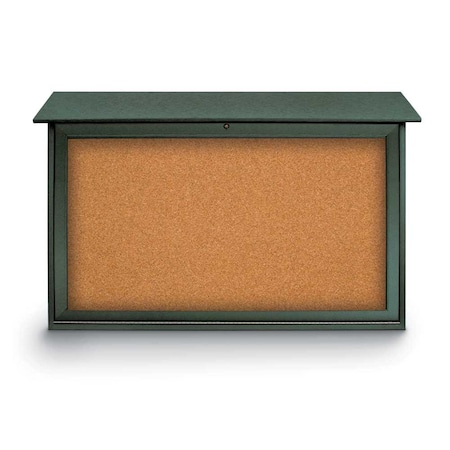 United Visual Products Indoor Enclosed Combo Board, 42"x32", Bronze Frame/Grey & Surf UVCB4232BZ-GREY-SURF